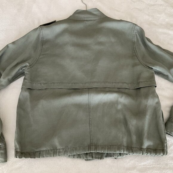 RAILS Women's Collins Sage Green Utility Jacket, Size Small Linen Blend - Picture 16 of 16